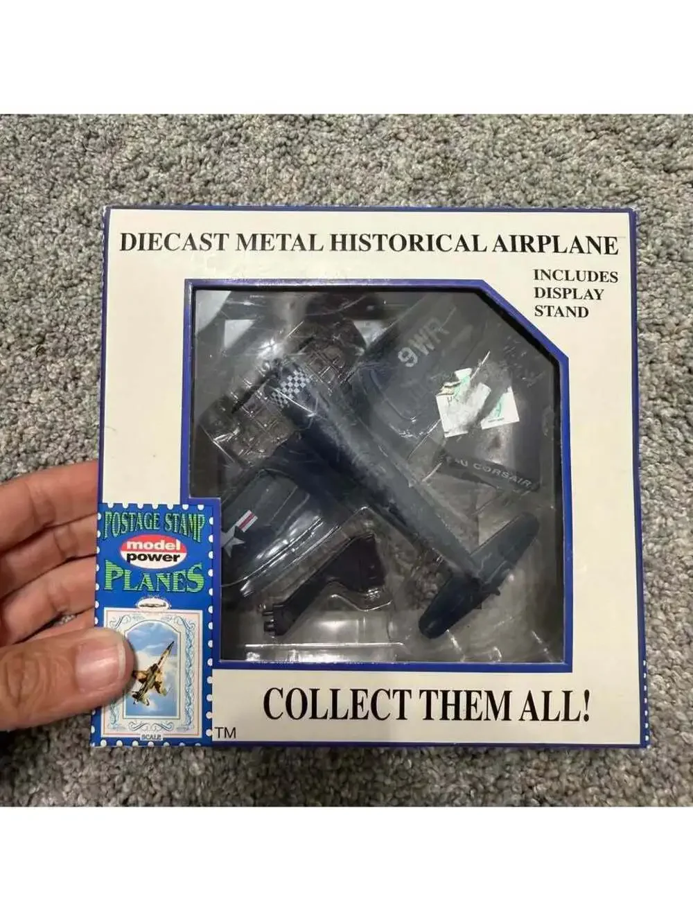 Model Power Postage Stamp Planes F-4U Corsair 1/100 Diecast Model